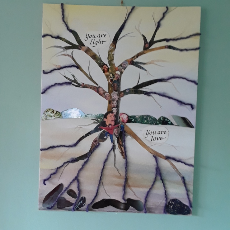 Art therapy tree collage